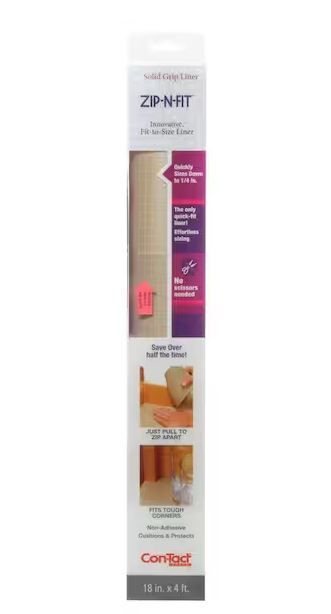 Photo 1 of ***6 PACK***
Con-Tact Zip-N-Fit 18 in. x 4 ft. Taupe Perforated Solid Grip Non-Adhesive Drawer and Shelf Liner (6 rolls)