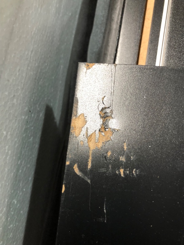 Photo 7 of ***DAMAGED - RAILS BENT - WOOD SCRATCHED - MISSING HARDARE - UNABLE TO VERIFY FUNCTIONALITY - SEE PICTURES***
Her Majesty 2 Drawer Nightstand - Novogratz - Black - Wooden Construction