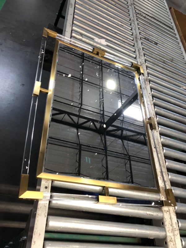 Photo 1 of ***DAMGED - FRAME BENT - SEE PICTURES***
Meridian Furniture 451-M Ghost Collection Modern | Contemporary Mirror, Acrylic/Brushed Gold, 28" W x 1" D x 38" H