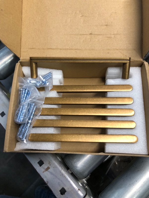 Photo 2 of ***STOCK PHOTO REFERENCE ONLY*** 6-inch Brass Cabinet pulls Gold Cabinet pulls Gold Cabinet pulls Brass Drawer Pull Brass Hardware for cabinets Gold Cabinet knobs?Product Weight 92g? 6 Inch Brushed brass coloured