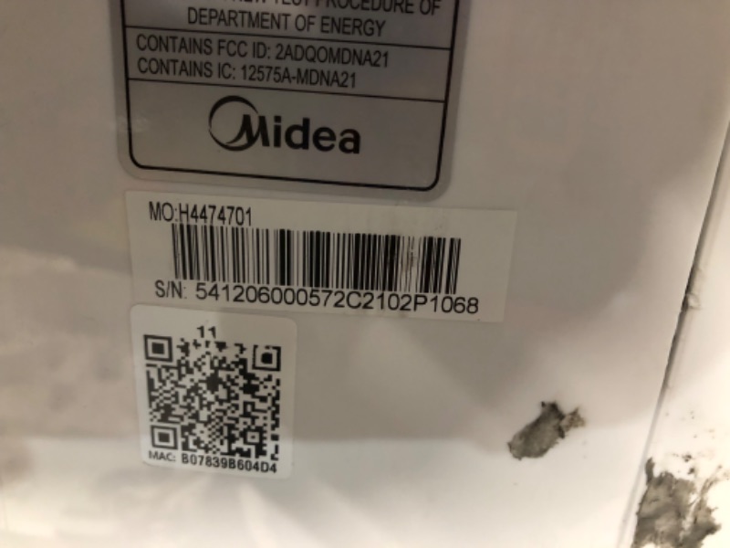 Photo 5 of ***DAMAGED - UNTESTED - MISSING PARTS - SEE COMMENTS***
Midea Duo 14,000 BTU (12,000 BTU SACC) High Efficiency Inverter Quiet Portable Air Conditioner,with Heat up to 550 Sq. Ft.,white, Works with Alexa/Google Assistant, with Remote Control & Window Kit W