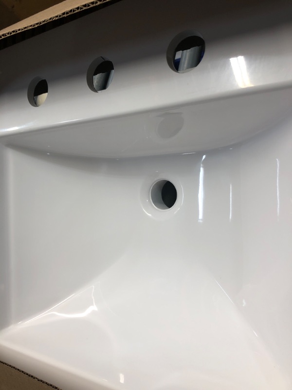 Photo 2 of ***USED - SCRATCHED - NO PACKAGING - SEE PICTURES***
American Woodmark 32" Sink, White, Square Shape