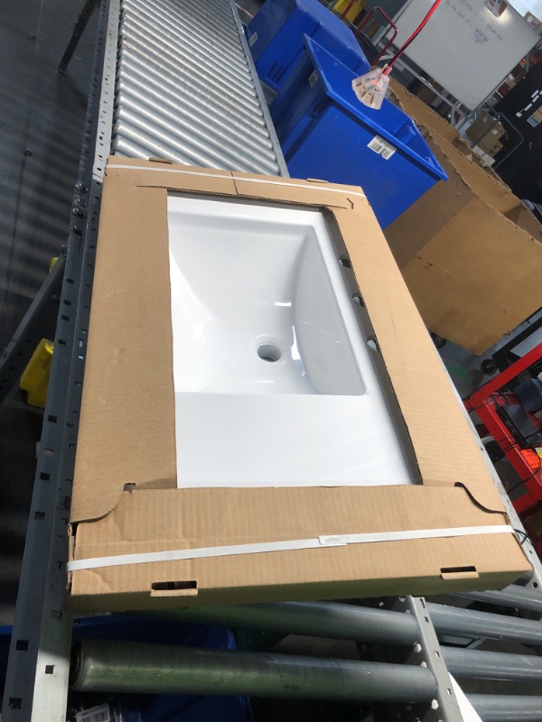 Photo 1 of ***USED - SCRATCHED - NO PACKAGING - SEE PICTURES***
American Woodmark 32" Sink, White, Square Shape