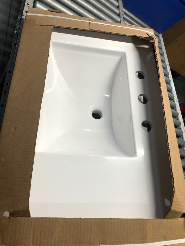 Photo 3 of ***USED - SCRATCHED - NO PACKAGING - SEE PICTURES***
American Woodmark 32" Sink, White, Square Shape