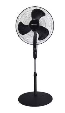 Photo 1 of **NON-REFUNDABLE, PARTS ONLY** Utilitech 18-in 120-Volt 3-Speed Indoor Black Oscillating Pedestal Fan with Remote
