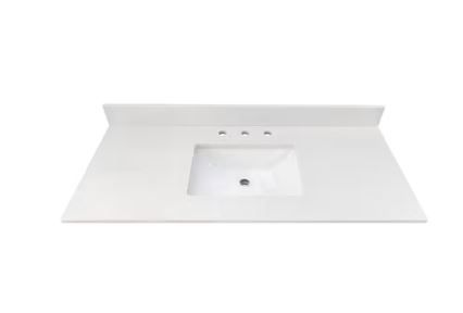 Photo 1 of **NONREFUNDABLE**FOR PARTS OR REPAIR**SEE NOTES**
allen + roth Meridian 49-in x 22-in White/Polished Engineered Marble Undermount Single Sink 3-Hole Bathroom Vanity Top
