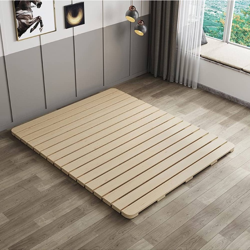 Photo 1 of  Breathable Moisture-Proof Bed Plate, Guest Tatami Mat,Wood Roll-Type Slatted Bed Japanese Floor Futon Mattress, Floor Sleep Bedding (Full)
