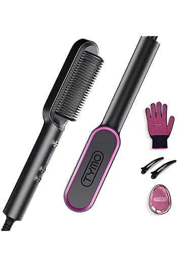 Photo 1 of (READ FULL POST) *USED, NEEDS TO BE CLEANED*Hair Straightener Brush, TYMO Ring Hair Straightener Comb Straightening Brush for Women with 5 Temps 20s Fast Heating & Dual Voltage, Black
