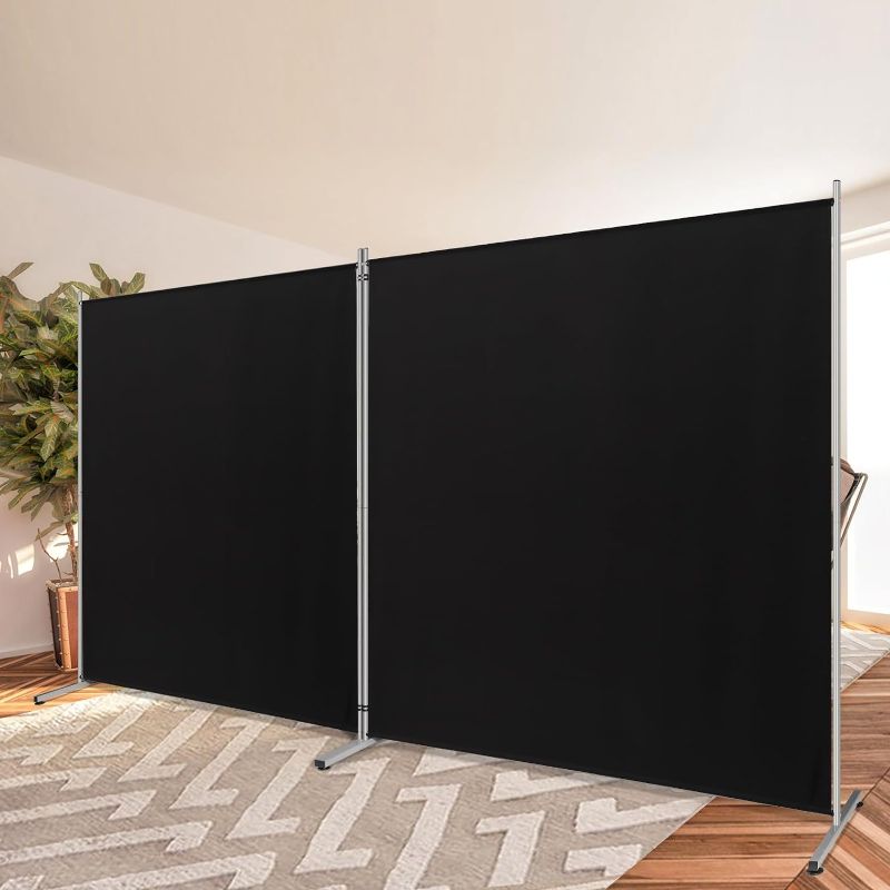 Photo 1 of ***USED - LIKELY MISSING PARTS - UNABLE TO VERIFY FUNCTIONALITY***
Rantila 2 Large Panels Room Divider,Portable Office Divider,Convenient Movable,Folding Partition Privacy Screen for Bedroom,Dining Room, Study,142" W x 71" H,Black