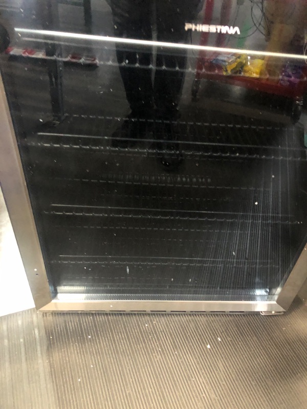 Photo 2 of ***DAMAGED - DENTED - SEE PICTURES - NO PACKAGING - POWERS ON - UNABLE TO TEST FURTHER***
24 Inch Beverage Cooler Beer Fridge Cooler 150 Can Drinks Fridge Beverage Refrigerator Drink Cooler Beer Refrigerator