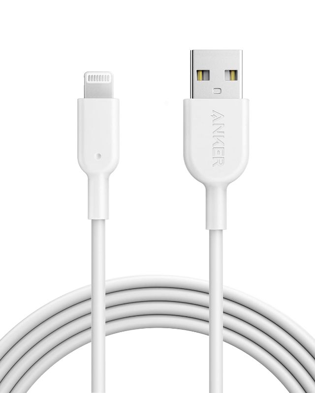 Photo 1 of ***2 PACK*** ANKER Powerline II Lightning Cable, [6ft MFi Certified] USB Charging/Sync Lightning Cord Compatible with iPhone SE 11 11 Pro 11 Pro Max Xs MAX XR X 8 7 6S 6 5, iPad and More