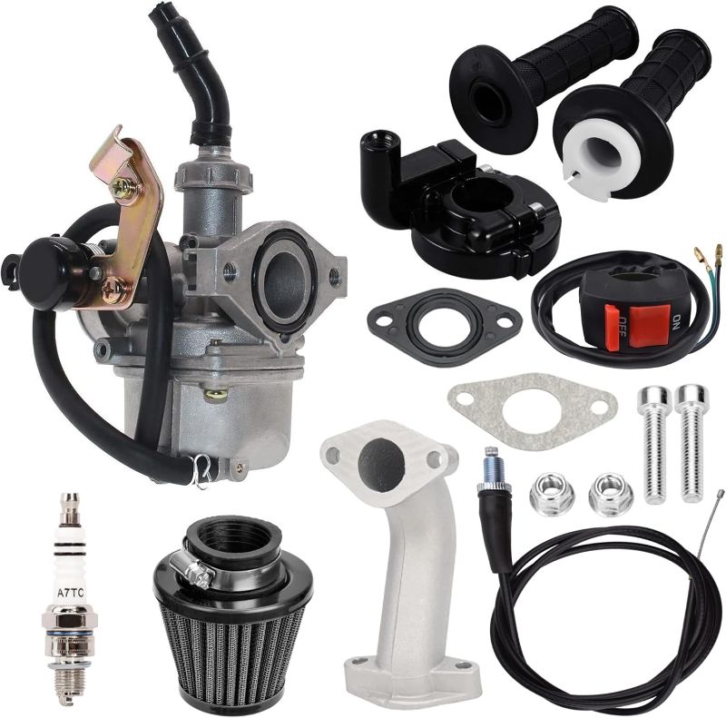 Photo 1 of ***Unknown Vehicle***  PZ19 Carburetor Kit for for 50cc 70cc 80cc 90cc 110cc 125cc ATV Dirt Pit Bike, Durable, Ideal for TaoTao Honda CRF, Chinese Quad 4 Stroke, ATV Go Kart Pit Dirt Bike (non-bracket)
