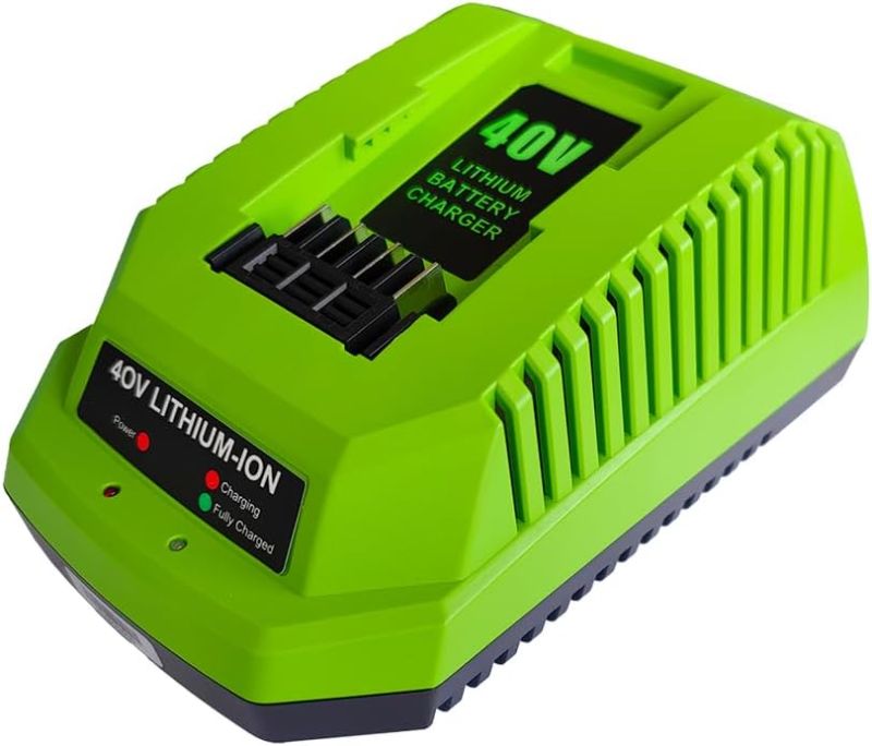 Photo 2 of )Replacement Battery for Greenworks 40V Battery 29472 29462 29252 20202 22262 25312 21242 Lithium Battery Compatible with GreenWorks Battery G-MAX 40 Volt Chainsaw Cordless Power Tools ?40V 6000mAh) + (40V 2A Replacement Battery Charger Compatible with Gr