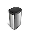 Photo 1 of ***MISSING LID*** 13 Gal. Stainless Steel Touchless Metal Household Trash Can