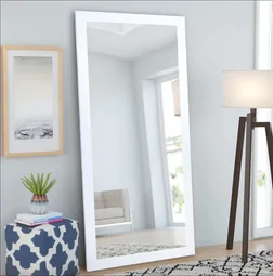 Photo 1 of ***STOCK PHOTO REFERENCE ONLY*** 70"x30" Rectangle Mirror, White Border, Hinged Center, Able to be Unfolded