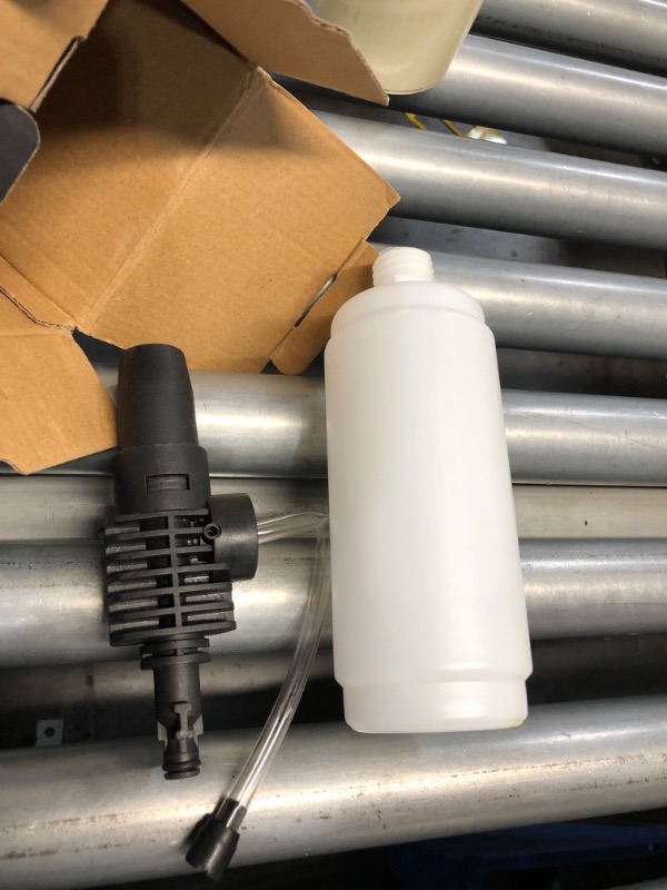 Photo 3 of **HAS SCENT**1 Liter Adjustable Foam Cannon Snow Foam Lance with 1/4" Quick Connector 5 Pressure Washer Nozzles for Car Detailing Cleaning White
