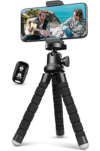 Photo 1 of  *SIMILAR TO STOCK PHOTO**Phone Tripod Accessory Kits, Camera & Cell Phone Tripod Stand with Wireless Remote and Universal Tripod Head Mount, Perfect for Selfies/Video Recording/Vlogging/Live Streaming
