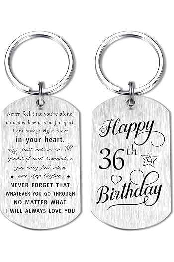 Photo 1 of **36 Year Old** (3 PACK) HLQYMZ 29th Birthday Decorations Gifts for Women, Happy 36TH Birthday Keychain Gifts