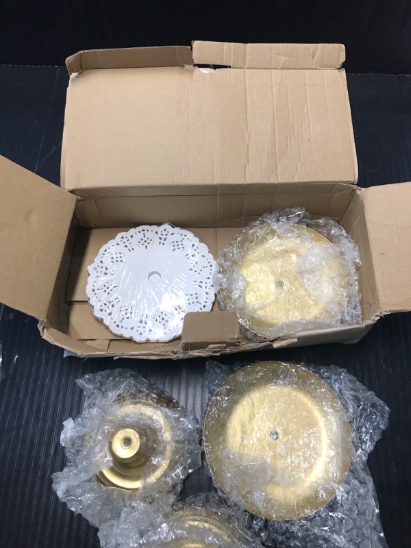 Photo 3 of ***FOR PARTS**(READ NOTES)
Donut Stand Metal 2 Pack, Gold Display Tower for Dessert Table, Doughnut Holder for Birthday, Wedding, Baby Shower, Bridal Showers,Christmas, Party Supplies
