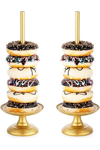 Photo 1 of ***FOR PARTS**(READ NOTES)
Donut Stand Metal 2 Pack, Gold Display Tower for Dessert Table, Doughnut Holder for Birthday, Wedding, Baby Shower, Bridal Showers,Christmas, Party Supplies
