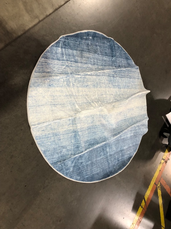 Photo 3 of ***USED - DIRTY - NO PACKAGING***
Wonnitar Modern Ombre Washable Round Rugs 5ft, Blue Round Living Room Rug, Soft Circle Bedroom Area Rug, Non-Slip Contemporary Low Pile Large Throw Carpet for Nursery Dining Room (Blue,Round 5ft)