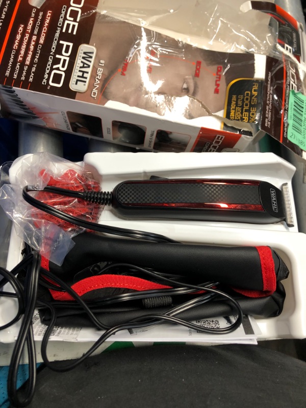 Photo 5 of **MINOR DAMAGE PREV USED**
Wahl Edge Pro Bump Free Corded Beard Trimmer for Men Touch Up Trimmer & Grooming Detailer Kit – Perfect for Edging Beards, Mustaches, Hair, & Stubble, – Model 9686-300 Red 1 Count (Pack of 1)