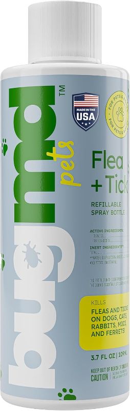 Photo 1 of 
BugMD Flea and Tick Concentrate (3.7 oz)- Essential Oil-Powered Formula, Controls Fleas, Ticks, Mites in Dogs, Cats, and Other Furred Animals,