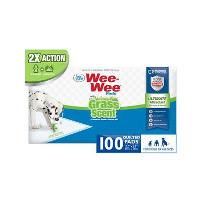 Photo 1 of (HALF PACK) Four Paws Wee-Wee Grass Scented Potty Training Dog & Puppy Pads Pet Pee Pads 100ct
