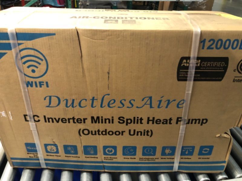 Photo 2 of **MISSING PIECES** 23.1 SEER 12,000 BTU 1 Ton Wi-Fi Ductless Mini Split Air Conditioner and Heat Pump Variable Speed Inverter - 220V/60Hz *Box 2 of 2 ONLY, Box 1 not included*
