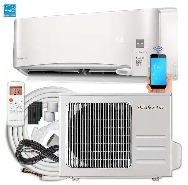 Photo 1 of **MISSING PIECES** 23.1 SEER 12,000 BTU 1 Ton Wi-Fi Ductless Mini Split Air Conditioner and Heat Pump Variable Speed Inverter - 220V/60Hz *Box 2 of 2 ONLY, Box 1 not included*
