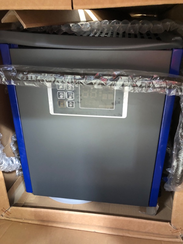 Photo 2 of **DAMAGE** Yaufey 155 Pints Commercial Dehumidifier with Pump, for Basement up to 8000 Sq. Ft, Large Capacity Industrial Dehumidifier for Large Room with Intelligent Humidity Control 155 Pints. 8000 Sq. Ft *front grate dented*