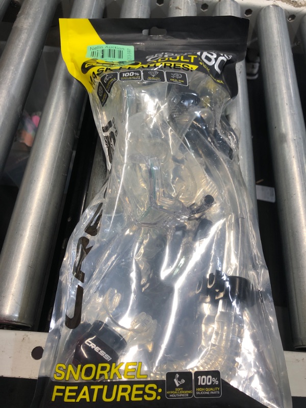 Photo 2 of **USED MISSING PARTS**Cressi Italian Boutique Collection - Panoramic View Tempered Glass Lens Dive Mask - Purge Valve Dry Snorkel Set - Scuba Snorkeling Gear