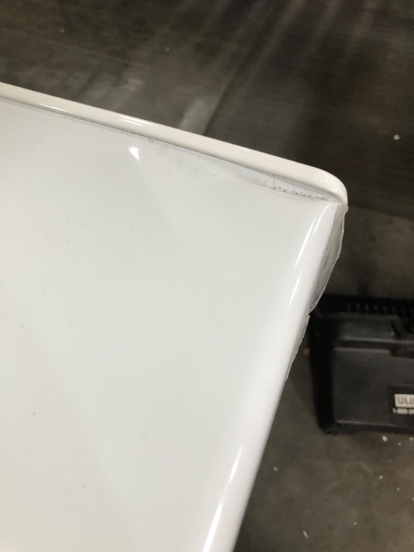 Photo 3 of ***USED - DAMAGED - UNTESTED - SEE COMMENTS***
Chest Freezer 9.0 cu.ft Compact Freezer Top Door, White Deep Freezer Low Noise Manual defrost 7-grade Temperature Control with Removable Basket, Applicable to Kitchen Office Dorm