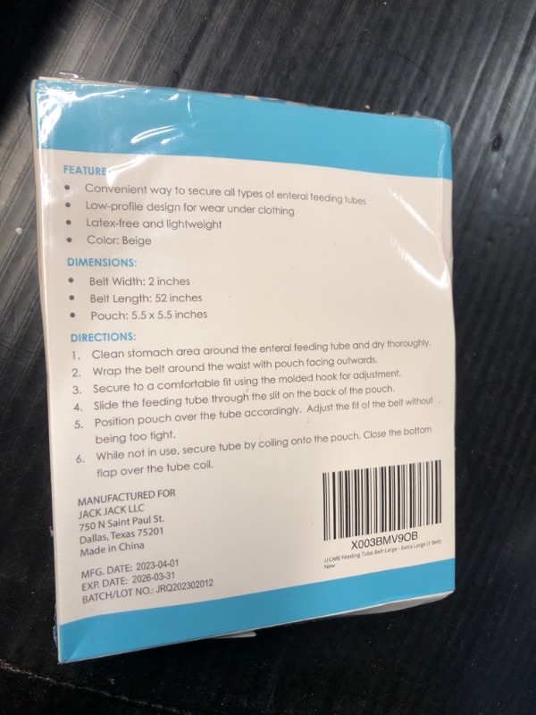 Photo 3 of ***FACTORY SEALED***JJ CARE Feeding Tube Belt (Large/Extra Large), Breathable PEG Tube Belt, Nylon Fabric Gtube Belt Compatible with PEG Tubes and Gastrostomy Tubes, Adjustable and Washable G Tube Holder