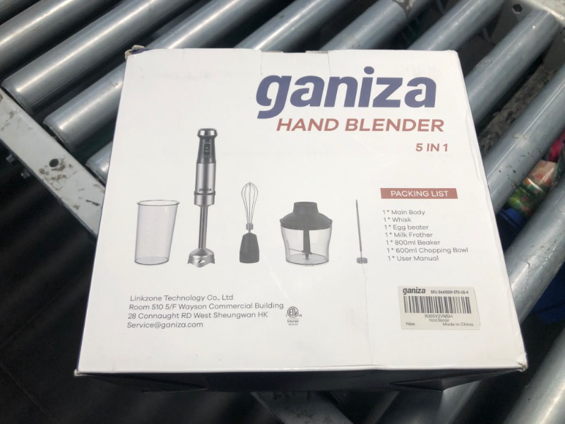 Photo 7 of (READ FULL POST) Ganiza Immersion Blender 5 in 1 Hand Blender Max 1000W Heavy Duty Motor, 16 Speed Mode Handheld Blender Stainless Steel Blade With 800ml Mixing Beaker, 600ml Chopper, Whisk and Milk Frother