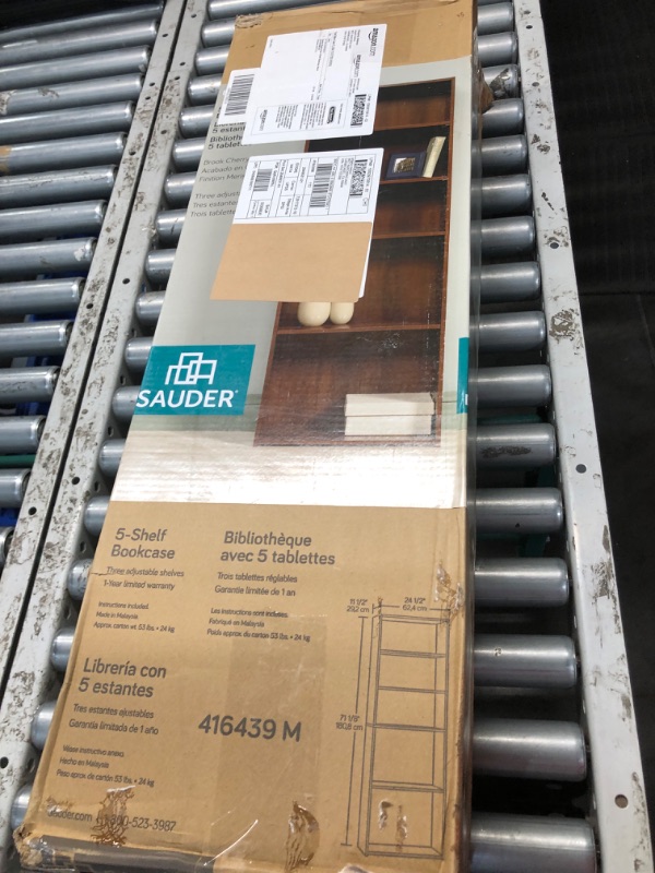 Photo 2 of ***FACTORY SEALED***Sauder Beginnings 5-Shelf Bookcase /Book shelf, Brook Cherry Finish