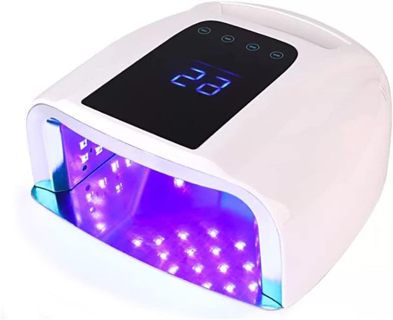 Photo 1 of ***STOCK PHOTO REFERENCE ONLY***
96W Rechargeable UV LED Nail Lamp,Portable Cordless UV Light for Nails with LCD Display Auto Sensor,4 Timer Setting and Smart Sensor Nail Dryer,Nail Cure Light with Removable Bottom(White)