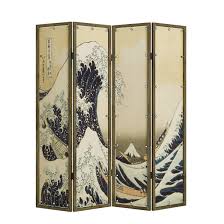 Photo 1 of ***DAMAGED - CRACKED - SEE PICTURES***
Room Divider 4 - Panel Folding Room Divider Single Side Japanese Ukiyoe Painting Wood Privacy Screens Foldable Portable Room Separating Room Partitions Freestanding Home Decor 71'' High