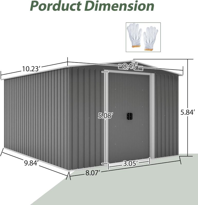 Photo 4 of (READ FULL POST) EMKK 10' x 8' Metal Storage Shed (SPARE HARDWARE)