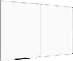 Photo 1 of **MISSING PIECES**VIZ-PRO Large Dry Erase White Board/Magnetic Foldable Whiteboard, 72 X 48 Inches, Silver Aluminium Frame
