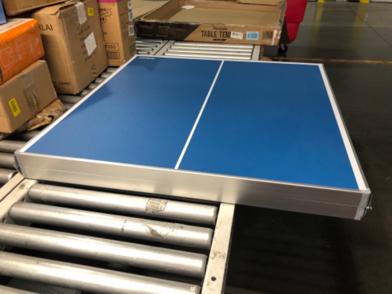 Photo 5 of ***DAMAGED - SCRATCHED - SEE PICTURES - MIGHT BE MISSING PARTS***
GoSports Mid-Size Table Tennis Game Set - Indoor/Outdoor Portable Table Tennis Game with Net, 72"L x 36"W x 30"H