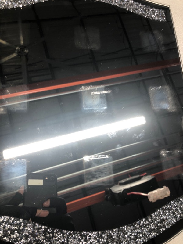 Photo 4 of ***FACTORY SEALED*** * TWO SMALL SCRATCHES ON ONE MIRROR*
ZOLAPI Full Length Wall Mirror,Wave Pattern Irregular Crushed Diamond Body Mirror,Set of 4pcs Mirror Tiles,11x15 inch.Dressing Mirror?Make Up Mirror?Gym for Decor, Door.