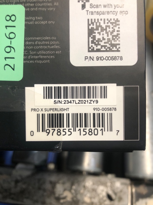 Photo 6 of **POWERS ON***
Logitech PRO X  Black 5 Buttons 1 x Wheel Lightspeed Wireless Optical 25400 dpi SUPERLIGHT Gaming Mouse