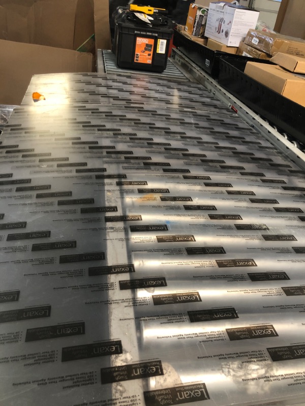 Photo 1 of ***2 PACK** **38 INCHES WIDE** ***HAS SCRATCHES***
LEXAN 38in. x  48 in. x 0.118 in. Clear UV Stable Polycarbonate Sheet
