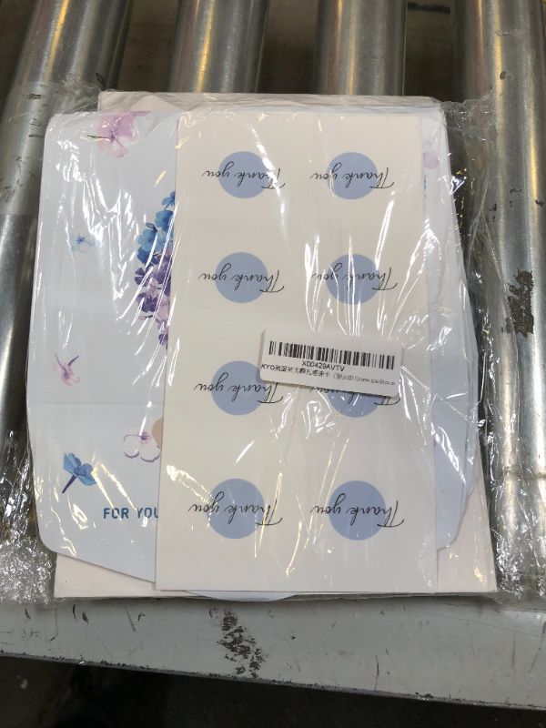 Photo 1 of 40 Pack Funeral Thank You Cards with Envelopes, Stickers, 4×6 in Watercolor Flowers Butterflies Bereavement Sympathy Thank You Cards for Funeral