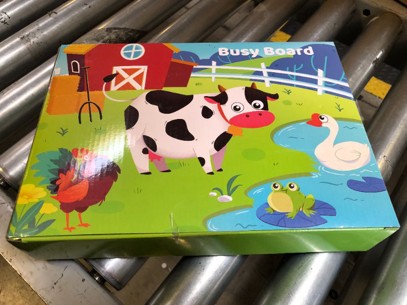 Photo 2 of Busy Board, Montessori Toys for 2 3 Year Old Toddlers, Preschool Learning & Educational Toys for Toddlers 1-3, Travel Toys for Car Activities, Gifts for 1 2 3 4 Year Old Girls Boys, Farm