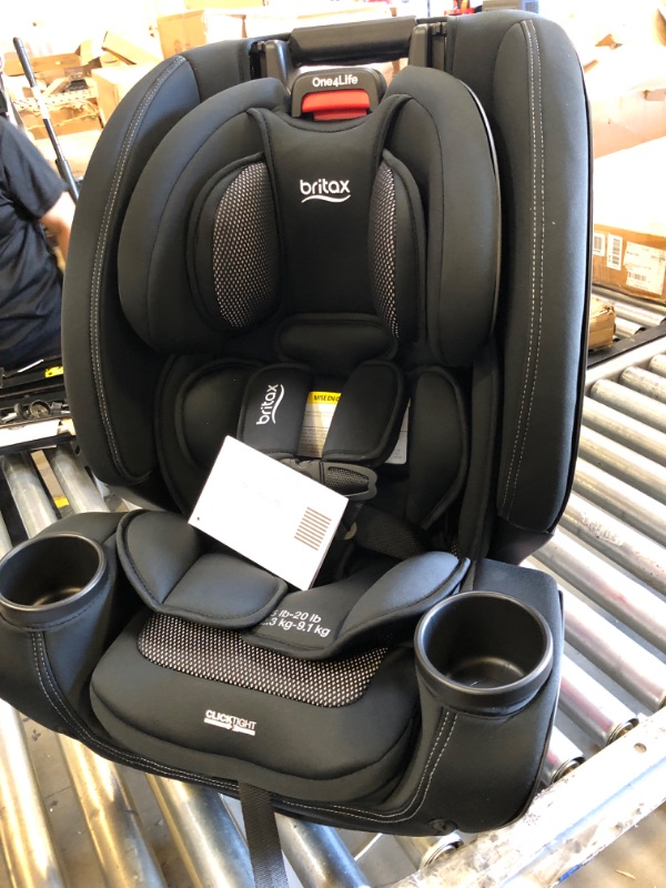 Photo 3 of Britax One4Life Convertible Car Seat, 10 Years of Use from 5 to 120 Pounds, Converts from Rear-Facing Infant Car Seat to Forward-Facing Booster Seat, Performance Fabric, Cool Flow Carbon