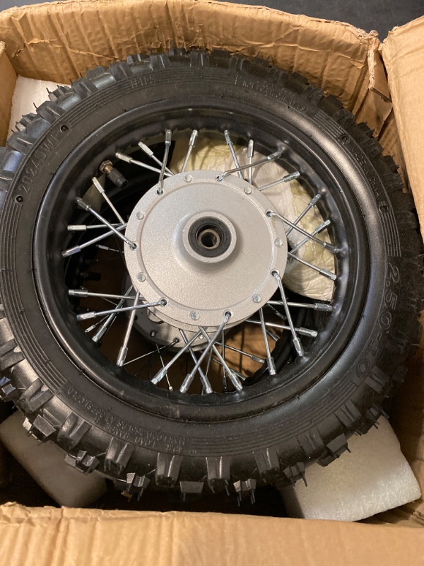 Photo 2 of 2.50-10 Front Rear Tire Rim Wheel 2.5-10 Drum Brake Pit Bike CRF50 XR Front Rear Wheel Pair Set Front & Rear Wheels Rims Tires Assembly for HondaCRF50/ XR50/ BBR/KLX/Dirt Bikes