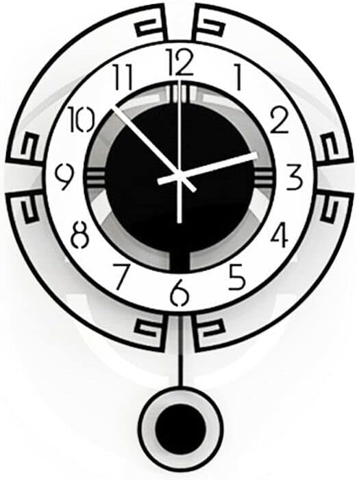 Photo 1 of DNYSYSJ Wall Clock,Modern Rocking Wall Clock Silent Pendulum Wall Clock Non-Ticking Watch 35cm