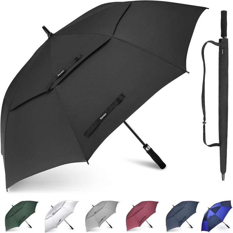 Photo 1 of Gonex 54/62/68 Inch Extra Large Golf Umbrella, Automatic Open Travel Rain Umbrella with Windproof Water Resistant Double Canopy, Oversize Vented Umbrellas for 2-3 Men and UV Protection, Multiple Colors